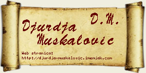 Đurđa Muskalović vizit kartica